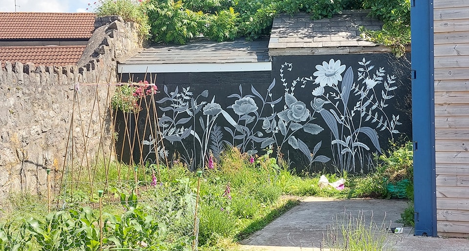 Community garden mural